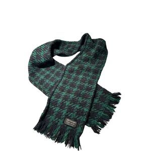 John Branigan Handmade in Ireland Green Black Scarf 70 long